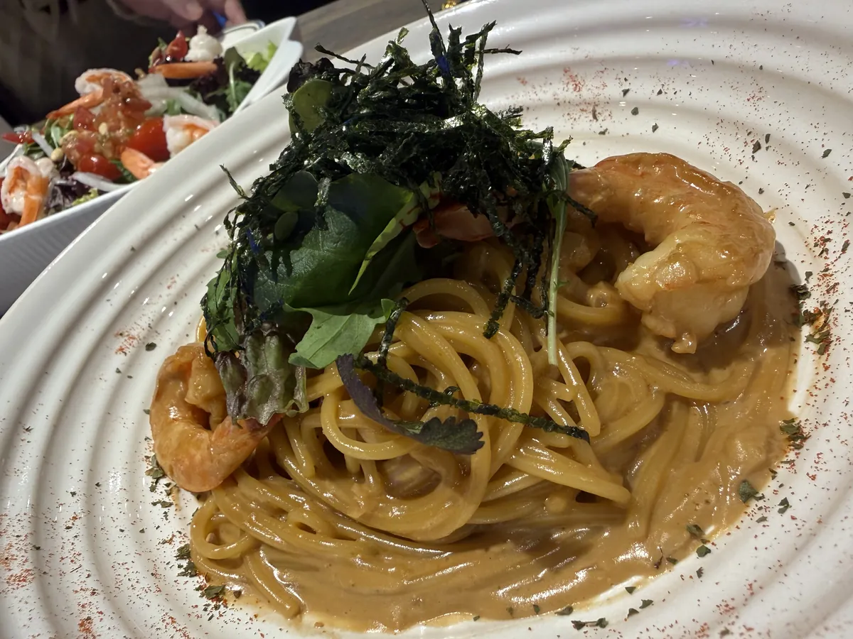 赤味噌明太子鮮蝦義大利麵